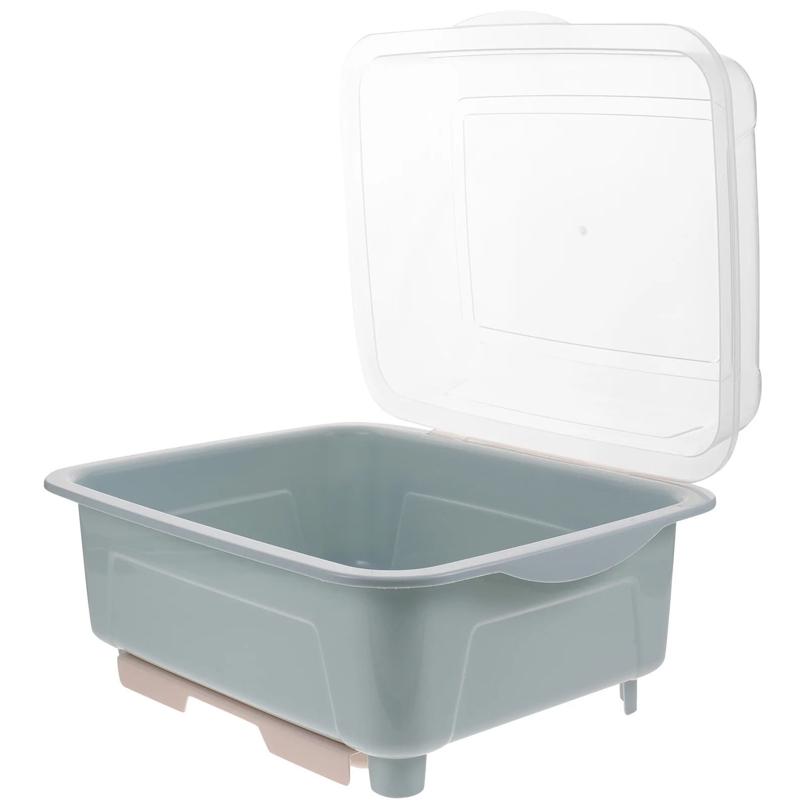 Stendino per piatti Piatto scolapiatti per posate da cucina Coperchio per tazza Vassoio antigoccia Copertura trasparente Superficie liscia Vassoio staccabile dal design elegante