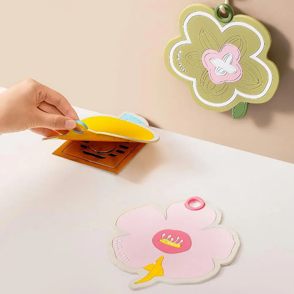 Silicone Floor Drain Cover Waterproof Floor Drain Cover 1/2pcs Silicone Flower Floor Drain Cover Shower Stopper for Bathroom