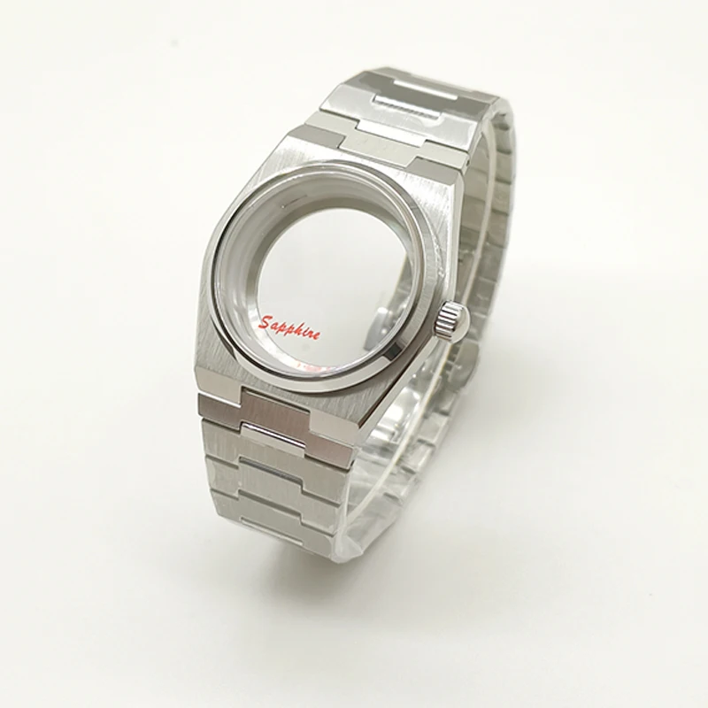 Mod 40mm argent PRX Super lecteur boîtier de montre verre saphir pour NH35 NH36 NH38 4R mouvement cadran multicolore aiguilles Refit pièces