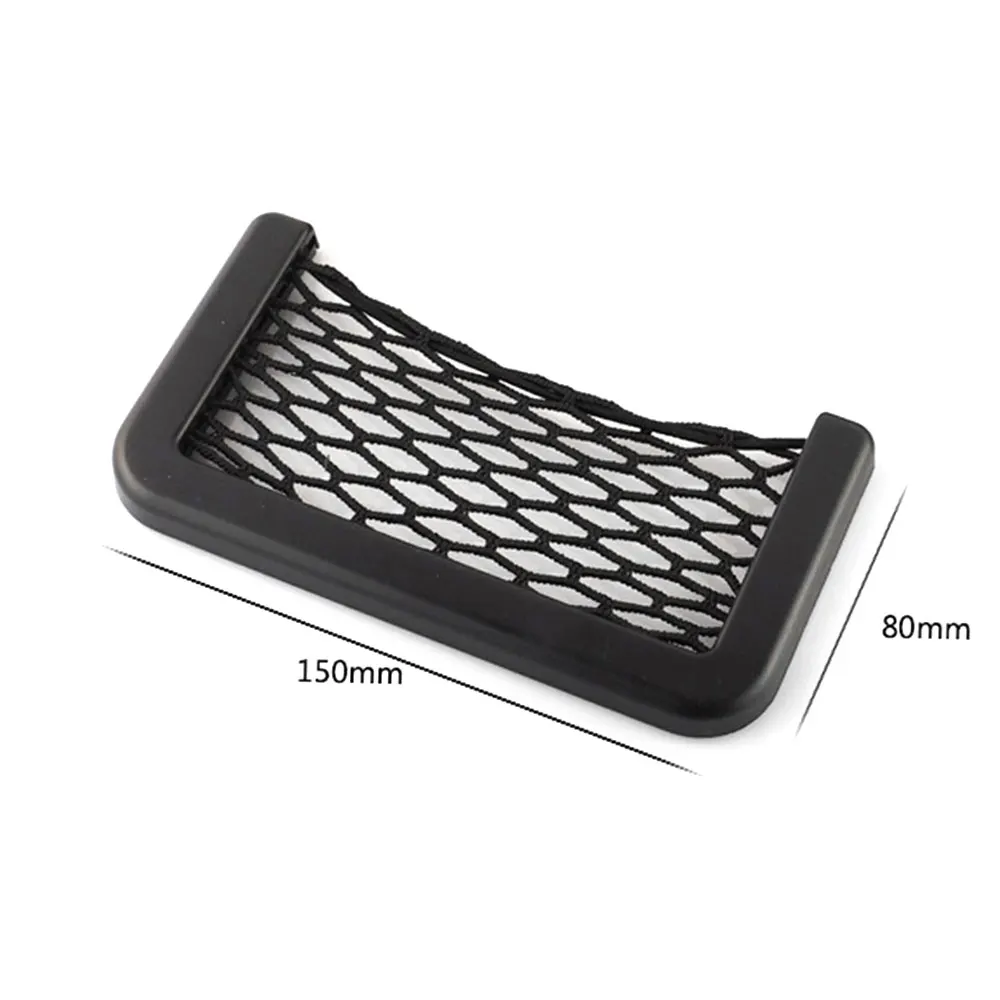 Universal Car Storage Net Automotive Pocket Mesh Storage Bag Phone Holder Mesh Pocket Multifunctional Car Accessories 15*8cm