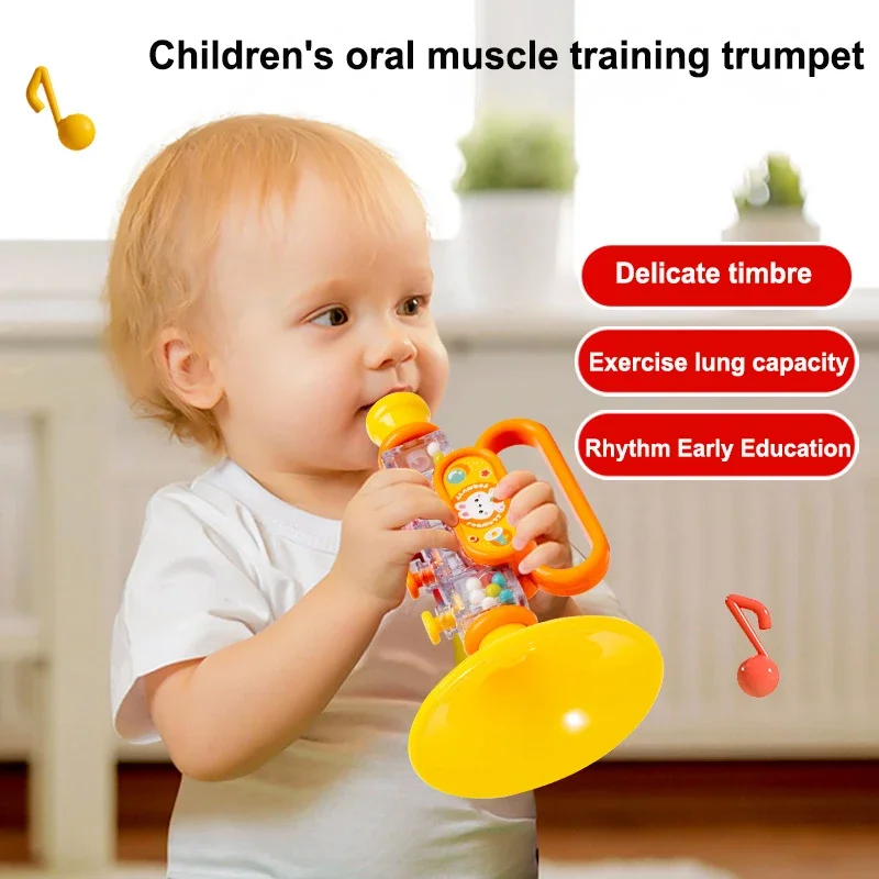 New Baby Fun Educational Toys Trumpet Children's Whistle Musical Instrument Training Speech Development Toys Birthday Gifts