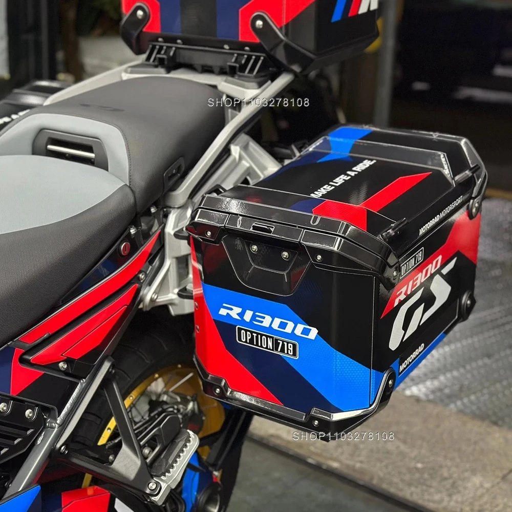 Para BMW R1300GS R 1300 GS Adventure alforjas de aluminio Kit de pegatinas de caja lateral superior