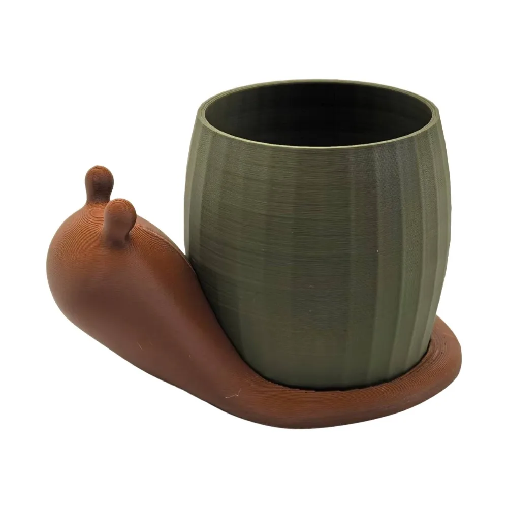 Modern Unique Snail-shaped Flower Pot Cute Plastic Eco-Friendly Planter Corrosion Resistant Green Onion Pots Kitchen Use