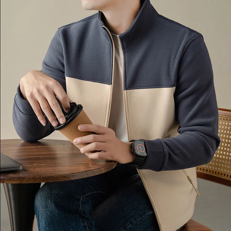 

Мужской открытый кардиган на подкладке, теплая повседневная толстовка с капюшоном, двусторонняя пушистая верхняя одежда, весна-осень-зима