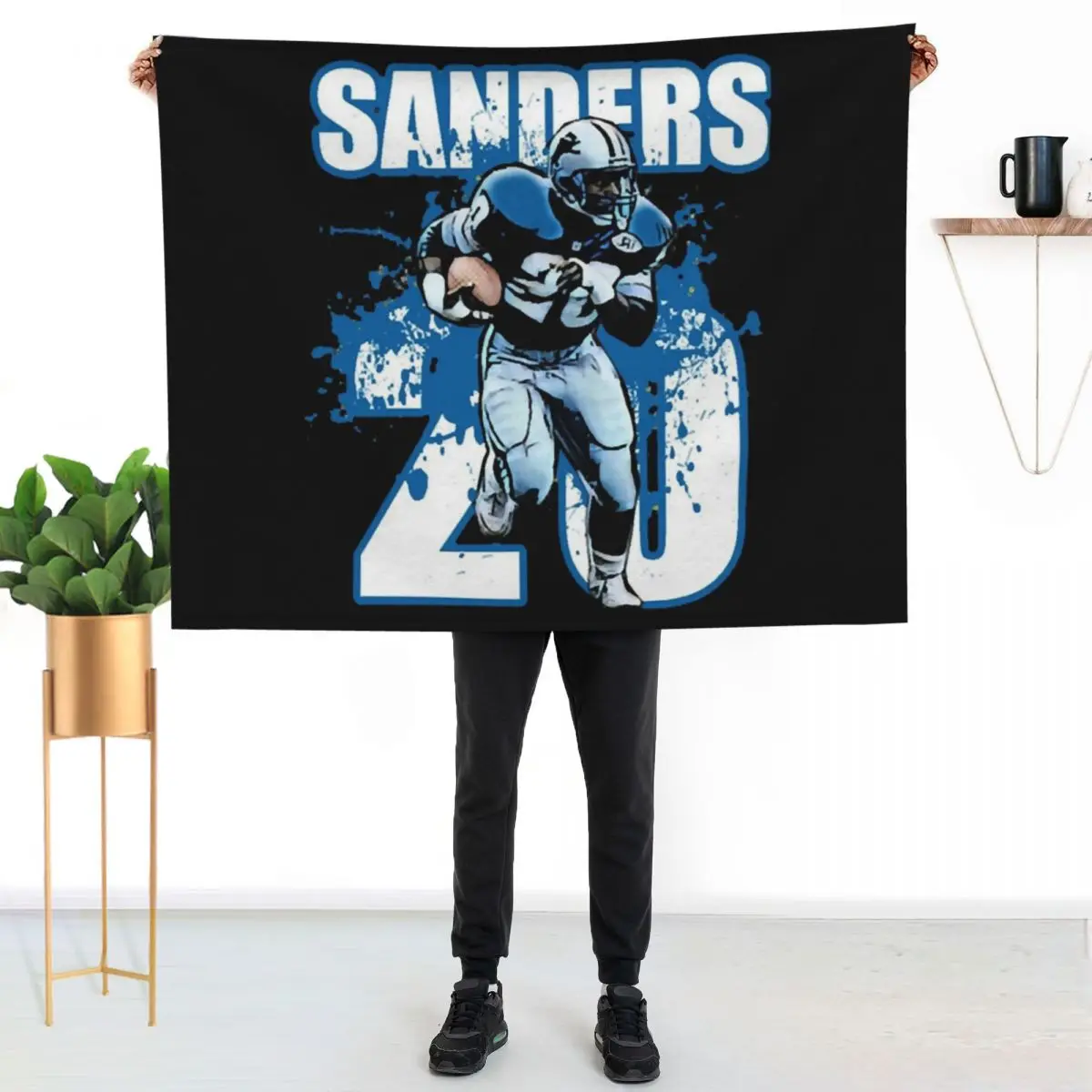 Barry Sanders 20 Throw Blanket Decorative Sofas Multi-Purpose Luxury Throw Winter beds Decorative Beds Blankets