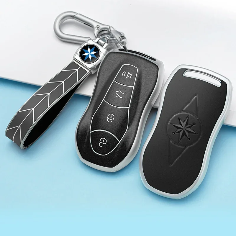 New TPU Car Key Case Cover Fob Shell for Geely Tugella Azkarra Xingyue Boyue Pro Car Accessories Keychain