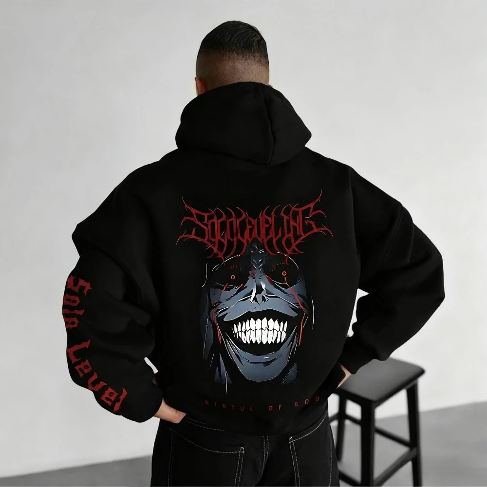 

Solo Leveling Anime Peripheral Hoodie 2025 Men's and Women's Fall/Winter New Loose Casual Japanese Harajuku-style Sweater Top