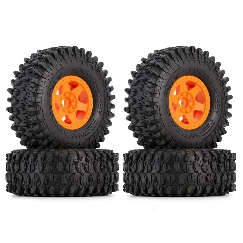 

4PCS 130mm 2.2" RC Rock Crawler Tires for Axial TRX6 KM5 | Off-Road Rubber Terrain Wheels | 1/8 Scale All-Terra