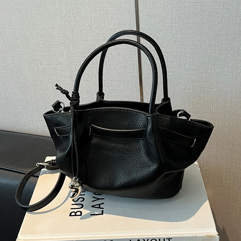 simple-handbag-women's-bag-solid-color-pu-leather-commute-bag-versatile-travel-storage-shoulder-crossbody-bag-female-small-totes