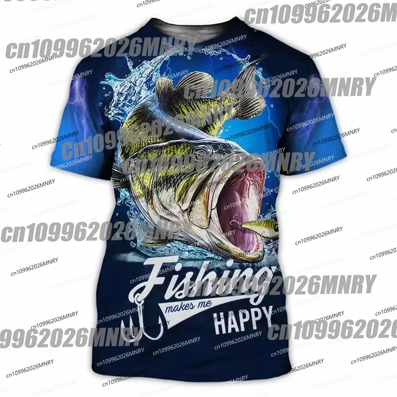 New Fishing T-Shirt Kid Tshirt Fish Graphic Clothing O-Collar Oversized Tops Outdoor Sport Apparel Summer for Male Tee Shirts