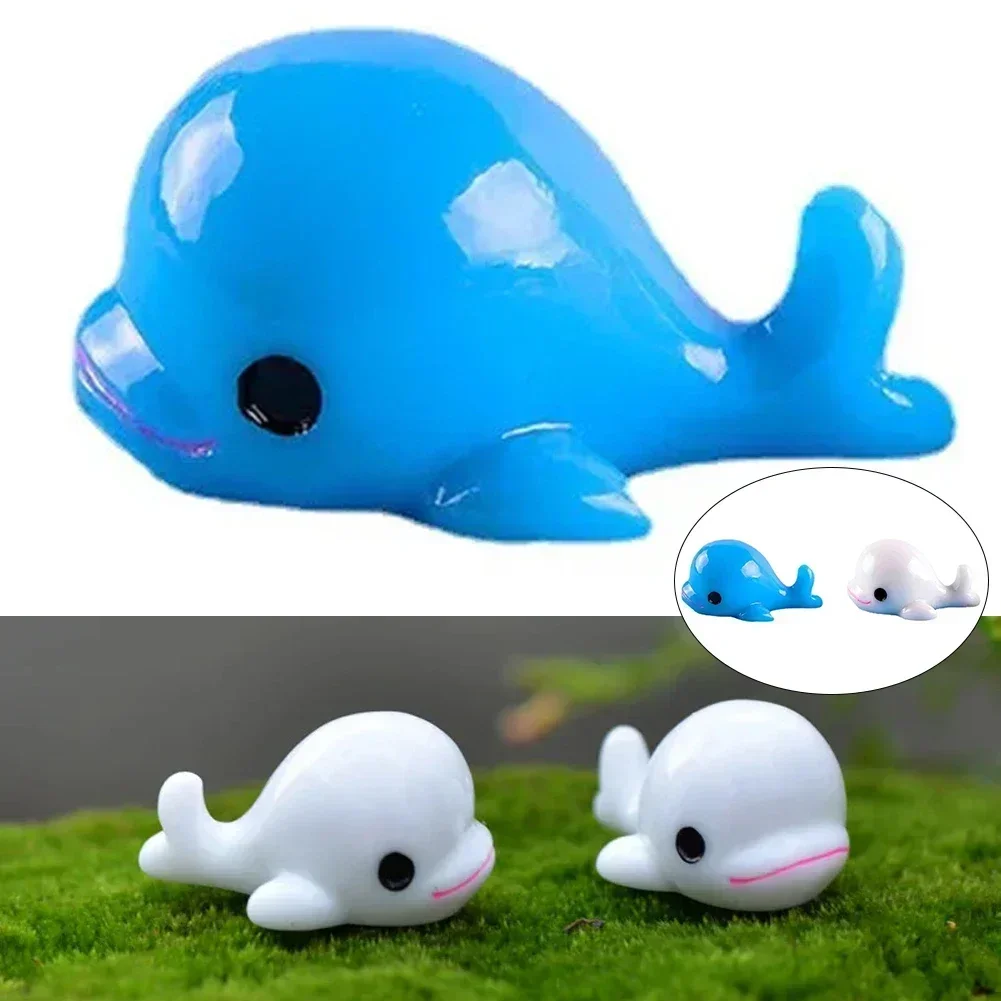 Whale Moss Micro-Landscape Miniature Figurines Animal Resin Handicraft Decor Arts Crafts Ornaments Garden Decoration