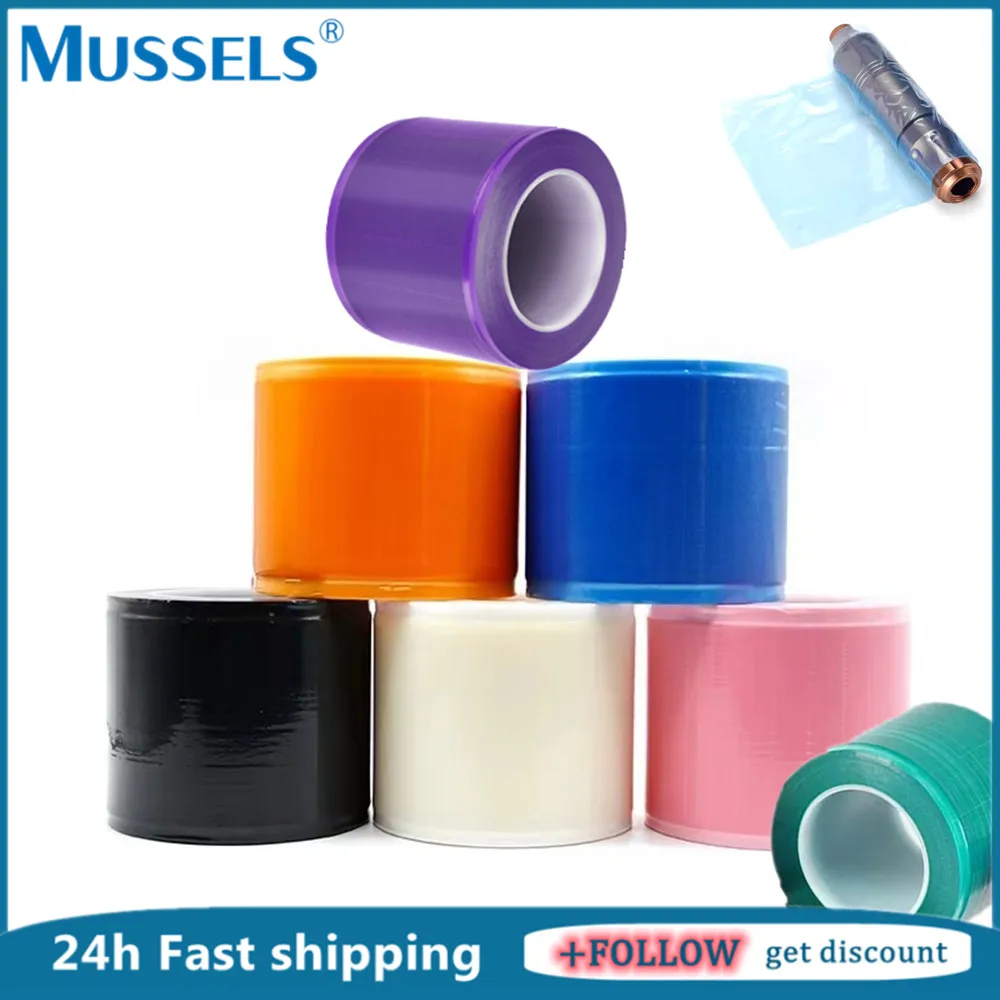 1200Pcs/Roll Tattoo Film Protective Barrier Tape Disposable Waterproof Clear Wrap Isolation Membrane Anti-fouling Cover Adhesive