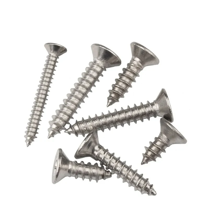 

M2-M2.6 304 Stainless Steel Flat Head Self Tapping Screws / Phillips Countersunk Machine Bolts 3-20mm A2-70