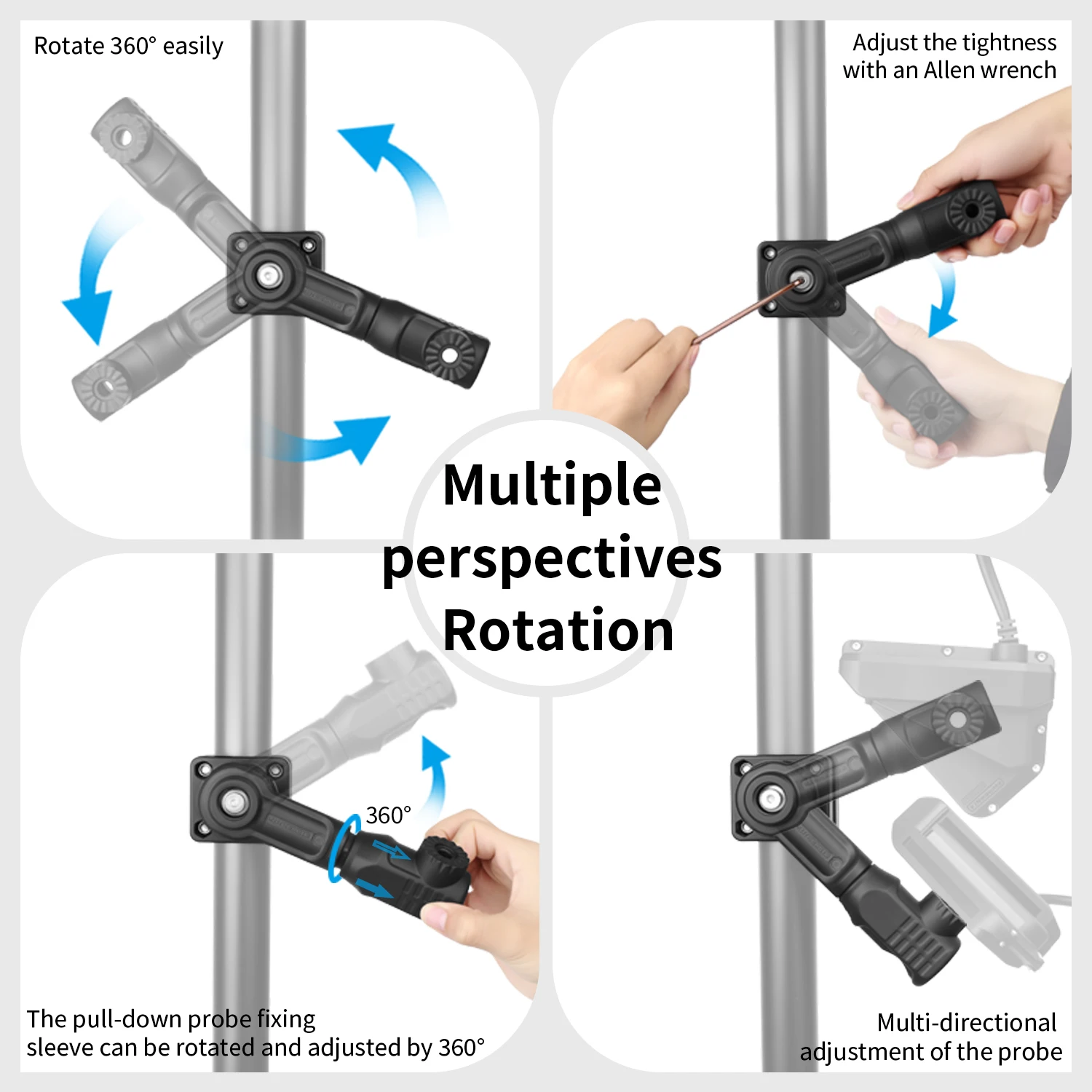 

VINmounts Live Sonar Transducer Bracket for Lowrance ActiveTarget 2 LVS34 LVS32 LVS62 Marine Aluminum Mount Boat Kayak Fishing
