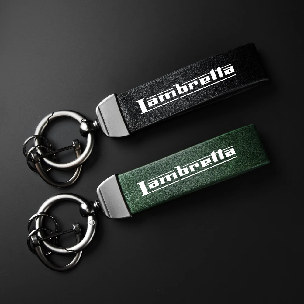 Chaveiro de couro de alta qualidade para motocicleta, chaveiro para Lambretta G350 Special X300 V200 V-Special Barona V50 V125 200