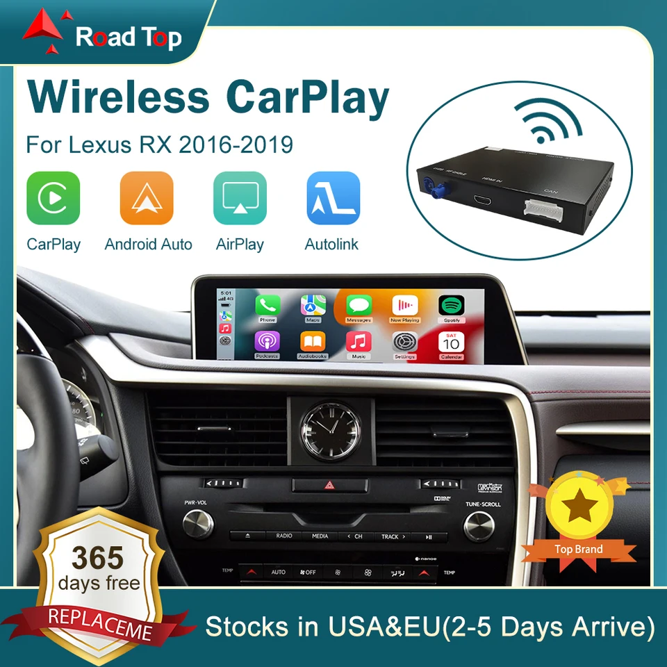 Roadtop-Lexus RX 2016-2019用のワイヤレスCarplay,ミラーリンク