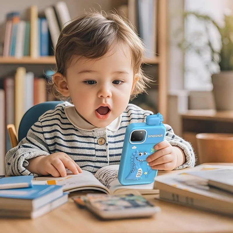 Crianças telefone inteligente tela de toque câmera inteligente educação aprendizagem brinquedo 9600w hd pixel câmera dupla puzzle brinquedo meninas presente aniversário