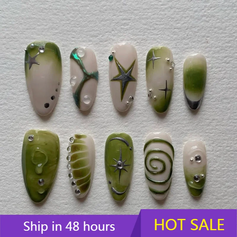 

YTYIN JOYPET 100% Handmade Customizable Designed Manicure Press on Nails Fakes Nail in Artificial Fingernails