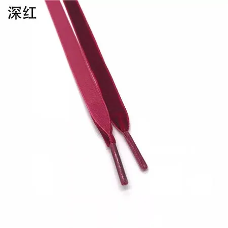 1 Pair Single-side Velvet Surface Shoelaces Width 1cm Length 80/100/120/160CM Red Black Sports Casual Shoes Laces