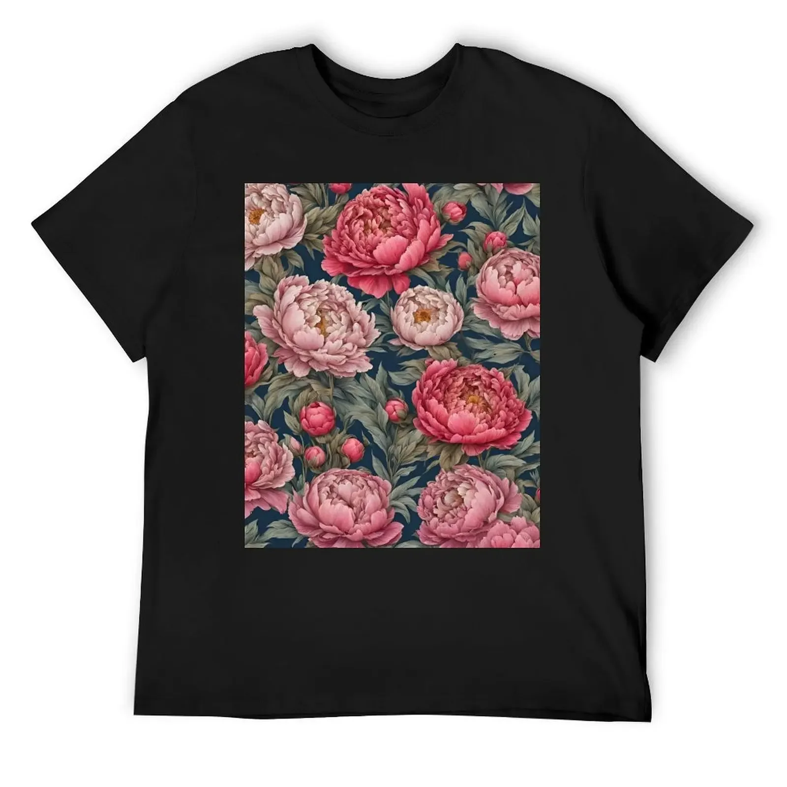 Peony Madness T-Shirt custom t shirt vintage clothes blacks sports fans Men's cotton t-shirt