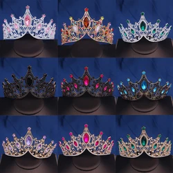 Bridal Crown Baroque Vintage Princess Queen Headwear Crystal Tiara For Women Wedding Crown Hair Dress Accessories Jewelry
