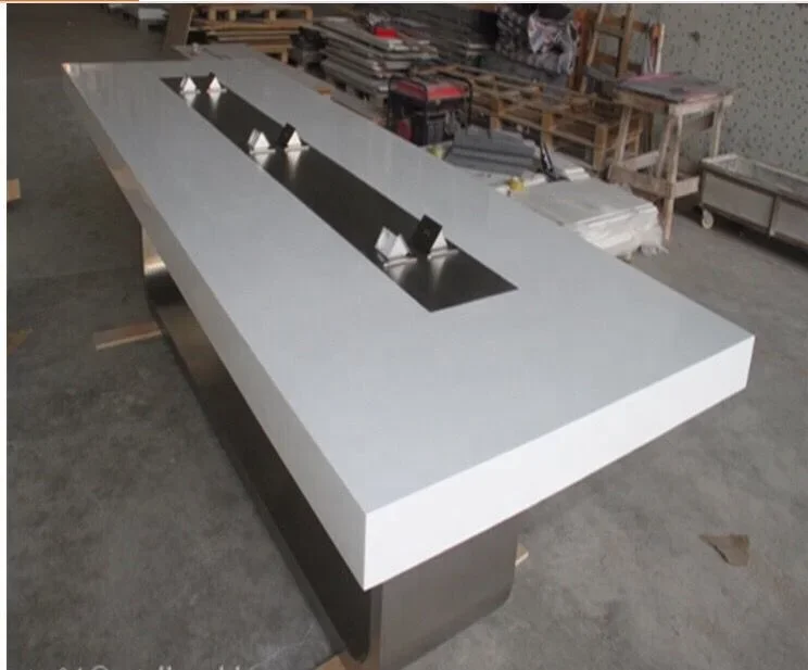 Conference Room Table Design Office White Quartz Corians Marble Top Modern Long Conference Table ,Office Desk Table