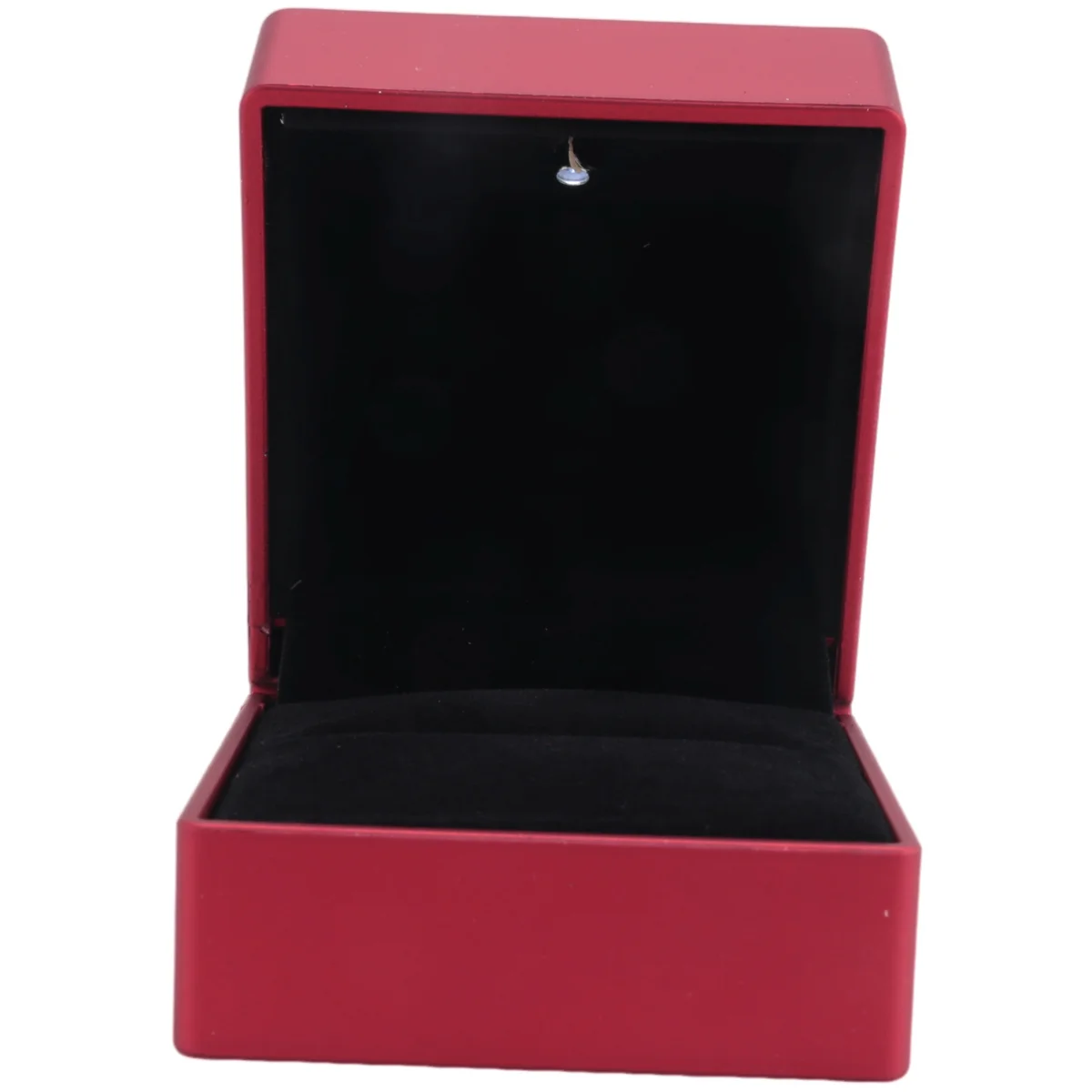 Rings Display Box Storage Soft Velvet Tray Case Holder Stand Display Storage Box Show Jewelry Organiser LED Light Ring Box Red