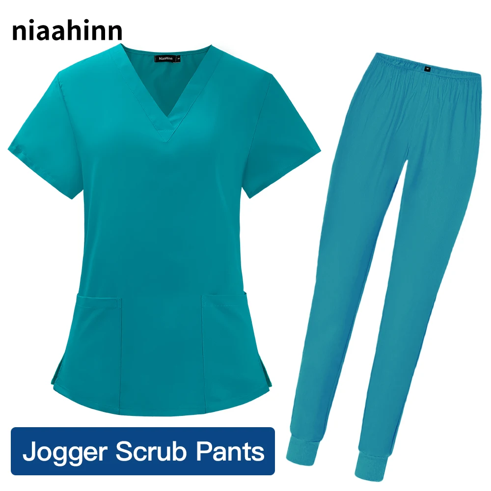 สีทึบ Beauty Salon ชุดพยาบาล Jogging กางเกงสปา Uniform สัตว์เลี้ยงโรงพยาบาล Doctor Scrubs สตรีทันตแพทย์เสื้อผ้าทำงาน