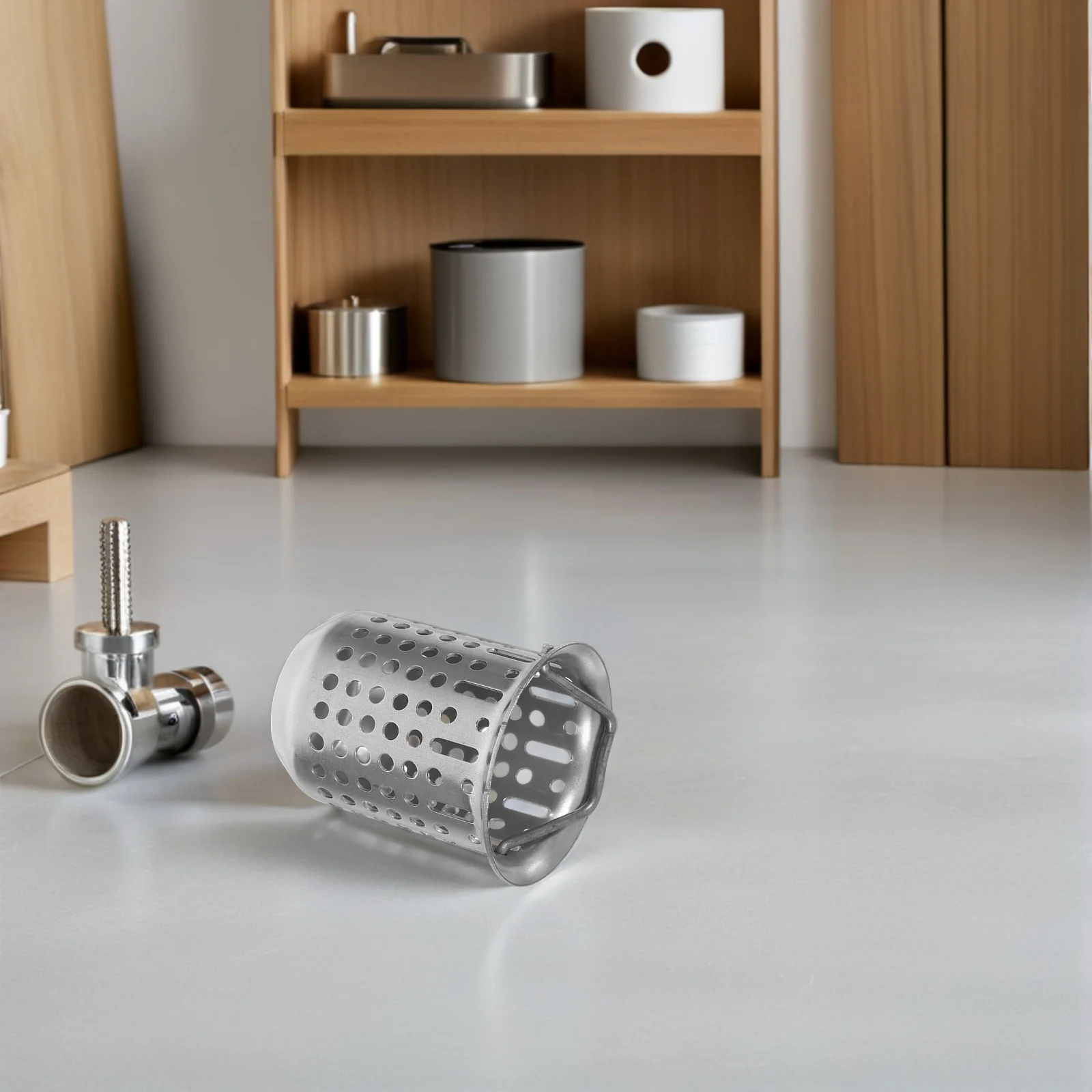 الفضة حوض الفولاذ المقاوم للصدأ استنزاف سلة سميكة غطاء مرشح المجاري مصفاة سدادة للمطبخ الحمام شبكة سلة مقبض #5