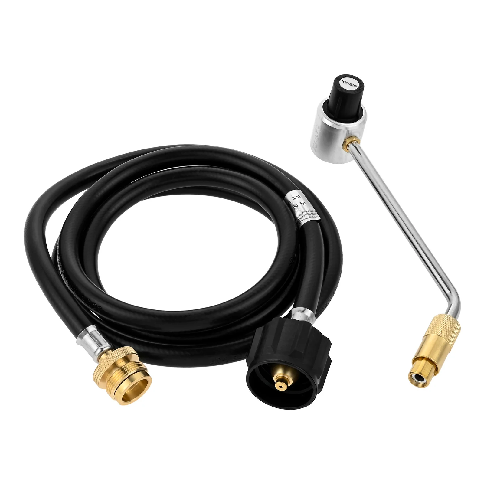 6Feet Propane Adapter Hose with 1LB Gas Pressure Regulator for Coleman Fold N Go Stoves to Connect 5lb -20 lb Large Propane Tank 