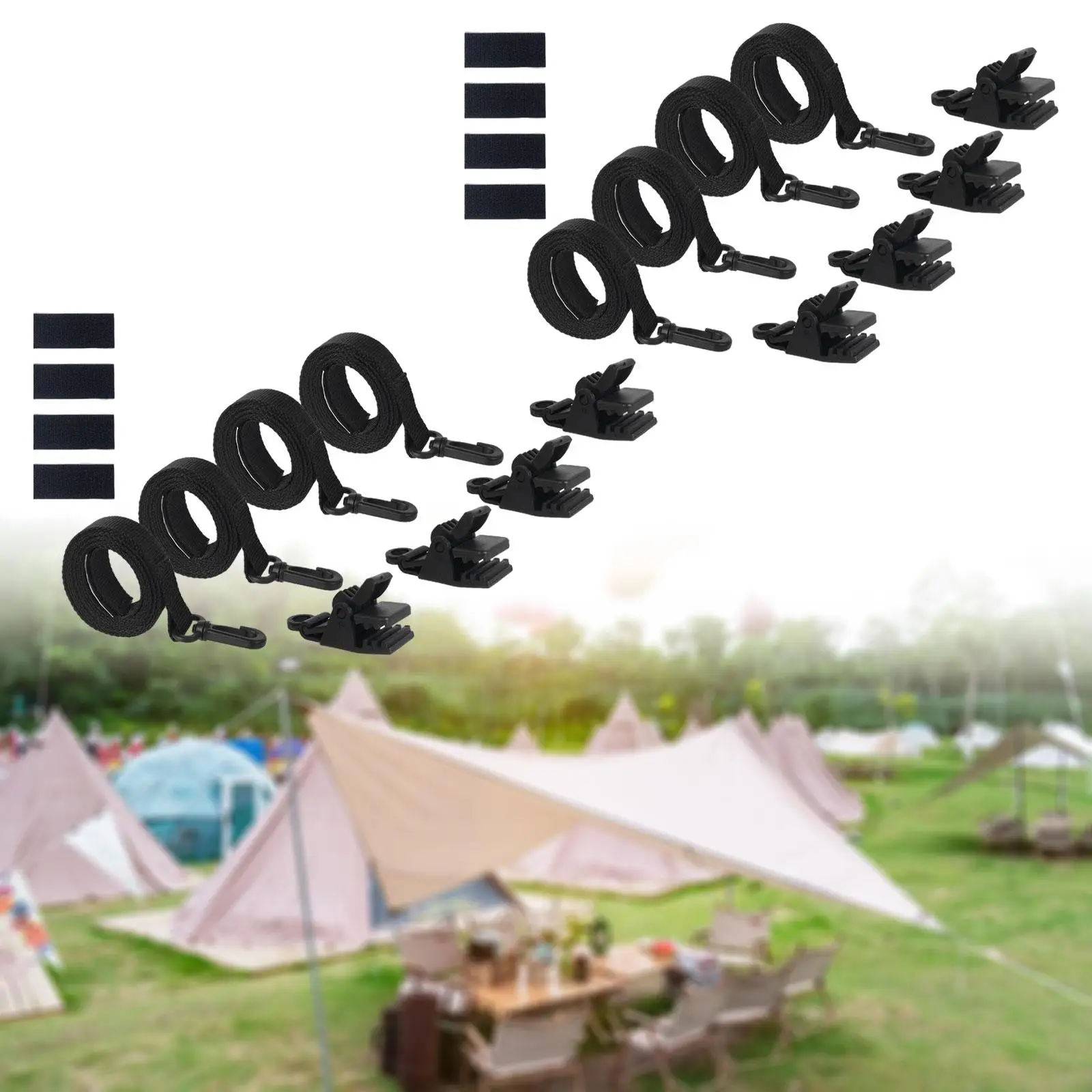 

24x Pool Solar Cover Reel Attachment Kit Stabilizing Ropes Professional Premium Easy Installation Solar Blanket Straps Kit