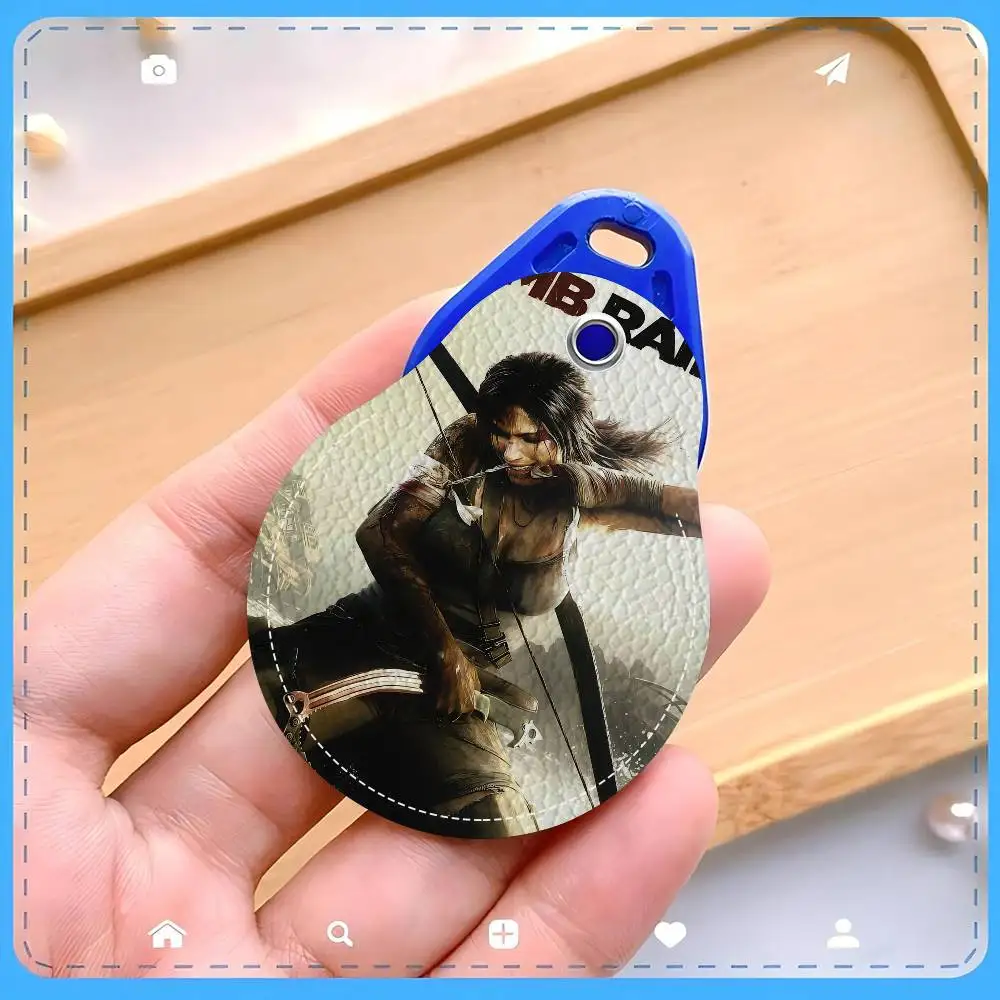 لارا كروفت تومب رايدر باب التحكم في الوصول المفاتيح فندق الأسرة مفاتيح الوصول الغطاء الواقي بطاقة الهوية العلامات الموجودة في قاعدة المفتاح