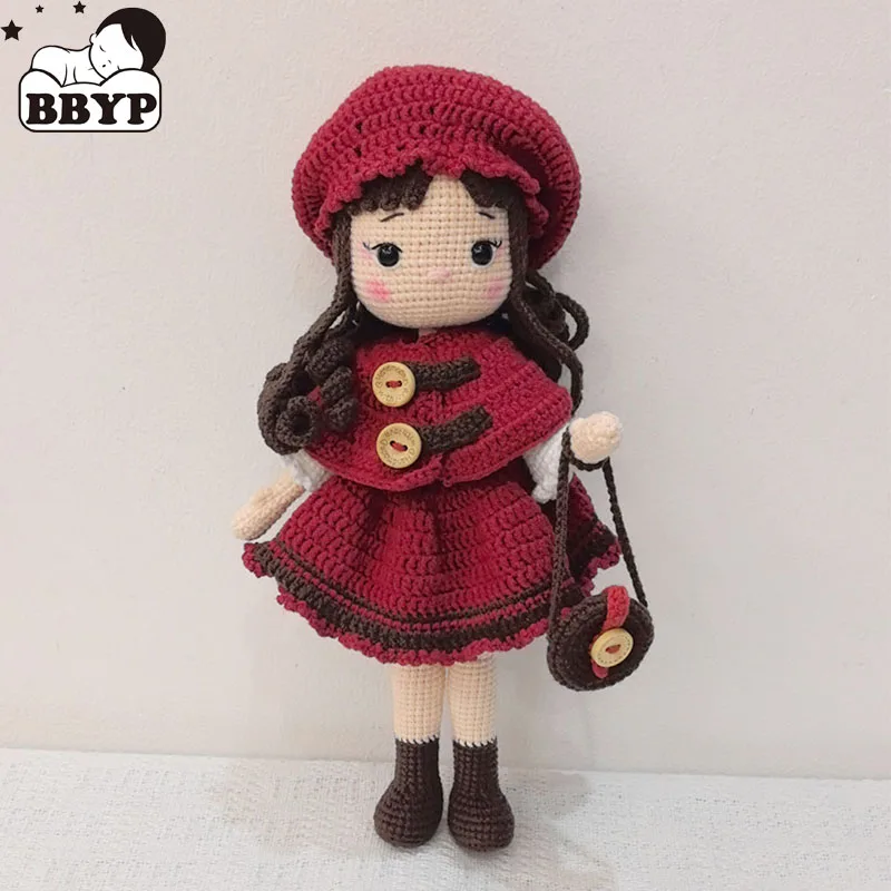 

Handmade Knitting Doll Ruby Girls Crochet Dolls For Home Accessories Pattern Craft Toy Ornaments