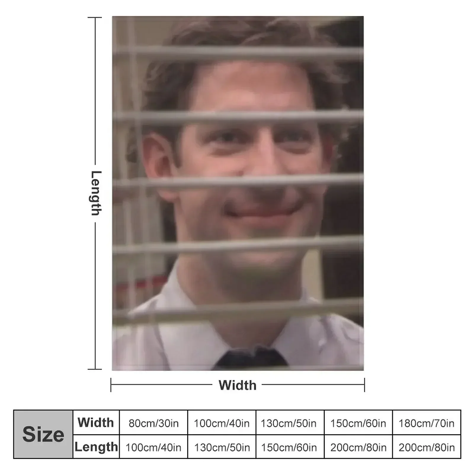 Jim Halpert Looking Through the window - The Office Throw Blanket Soft Decorative Beds Blankets