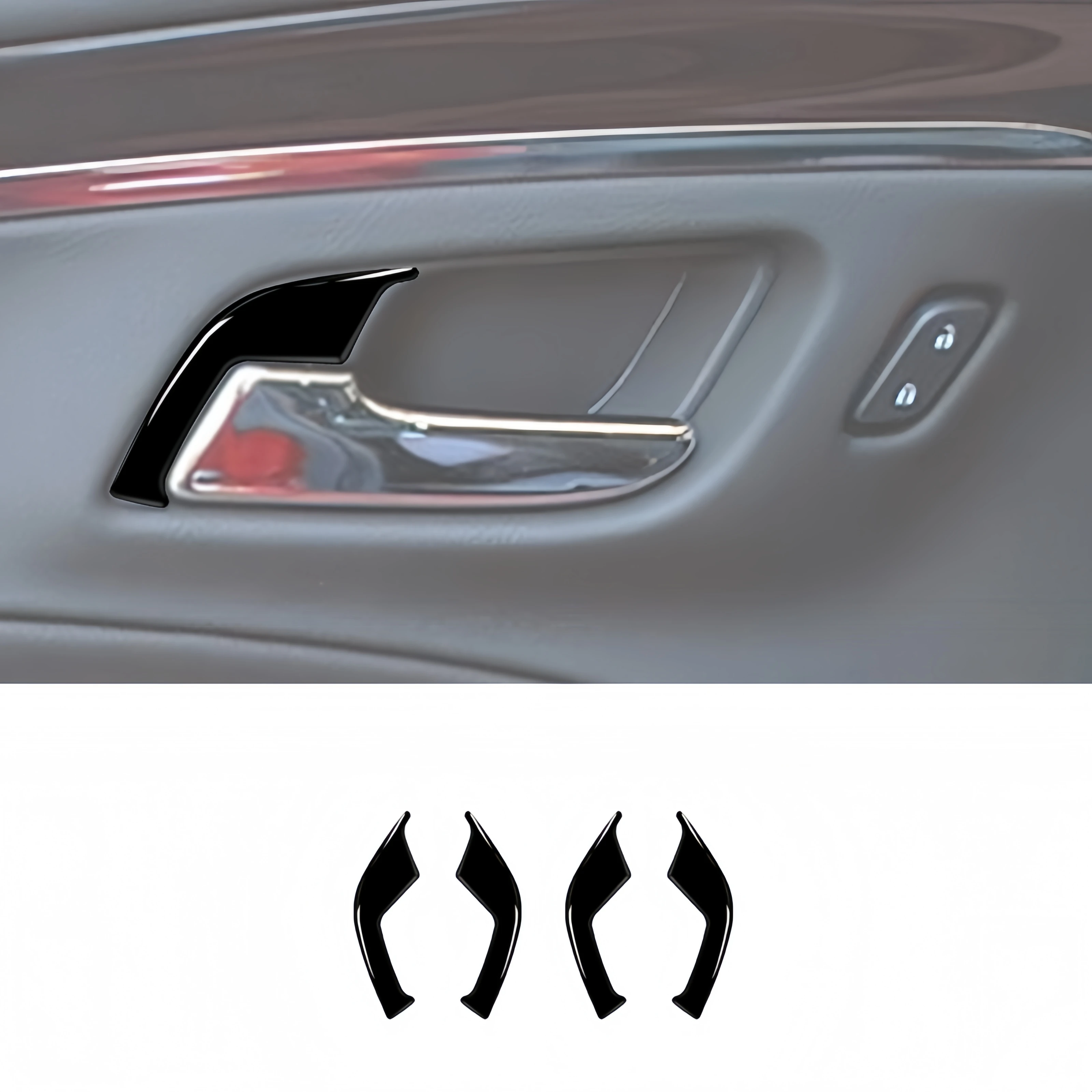 

Piano Black Interior For Chevrolet Impala 2014-2020 Car Inner Door Handle Panel Trim Cover Decoration Stickers Accessories