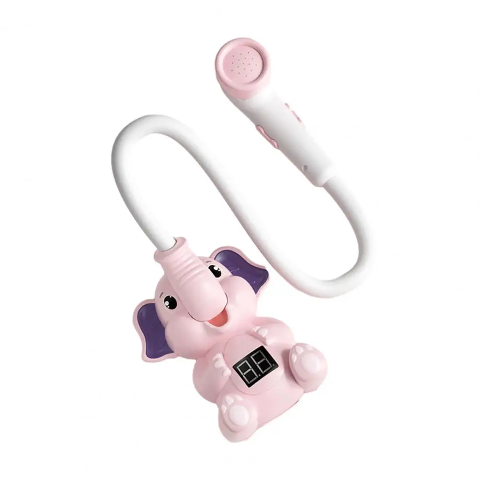 

Colorful Baby Bath Sprayer Rechargeable Elephant Baby Bath Shower Head with Lcd Display Water Thermometer