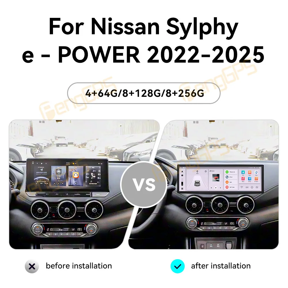 14.9 Inch Screen Car Radio For Nissan Sylphy E-POWER 2022-2025 Android Auto GPS Navigation Multimedia Stereo Receiver Head Unit