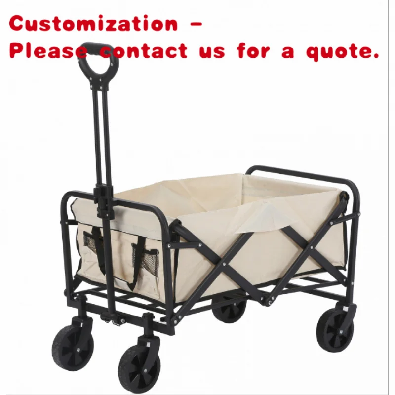 

custom.Outdoor Four-wheeled Folding Portable Stall Trolley Camping Picnic Travel Trolley