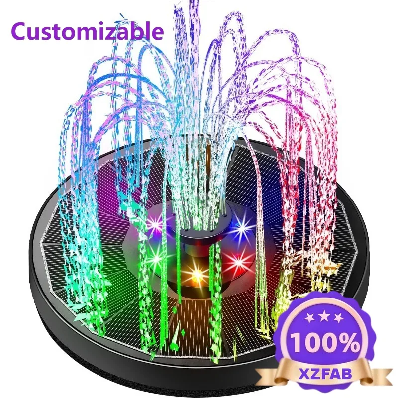 Factory Direct 2026 Solar Powered Floating Fountain With Colorful LED Lights For Bird Bath Garden Pool And Outdoor Water Feature