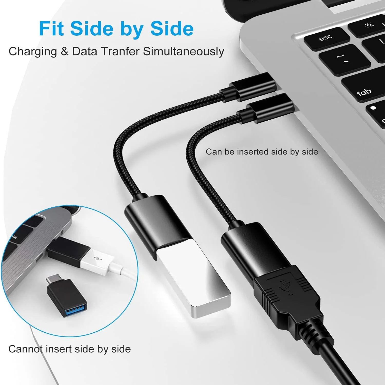 

Адаптер USB C — USB, 1/2 шт., кабель OTG типа C (штекер) — USB (гнездо), адаптер Thunderbolt 3 — USB для iPhone, MacBook, Samsung, Google