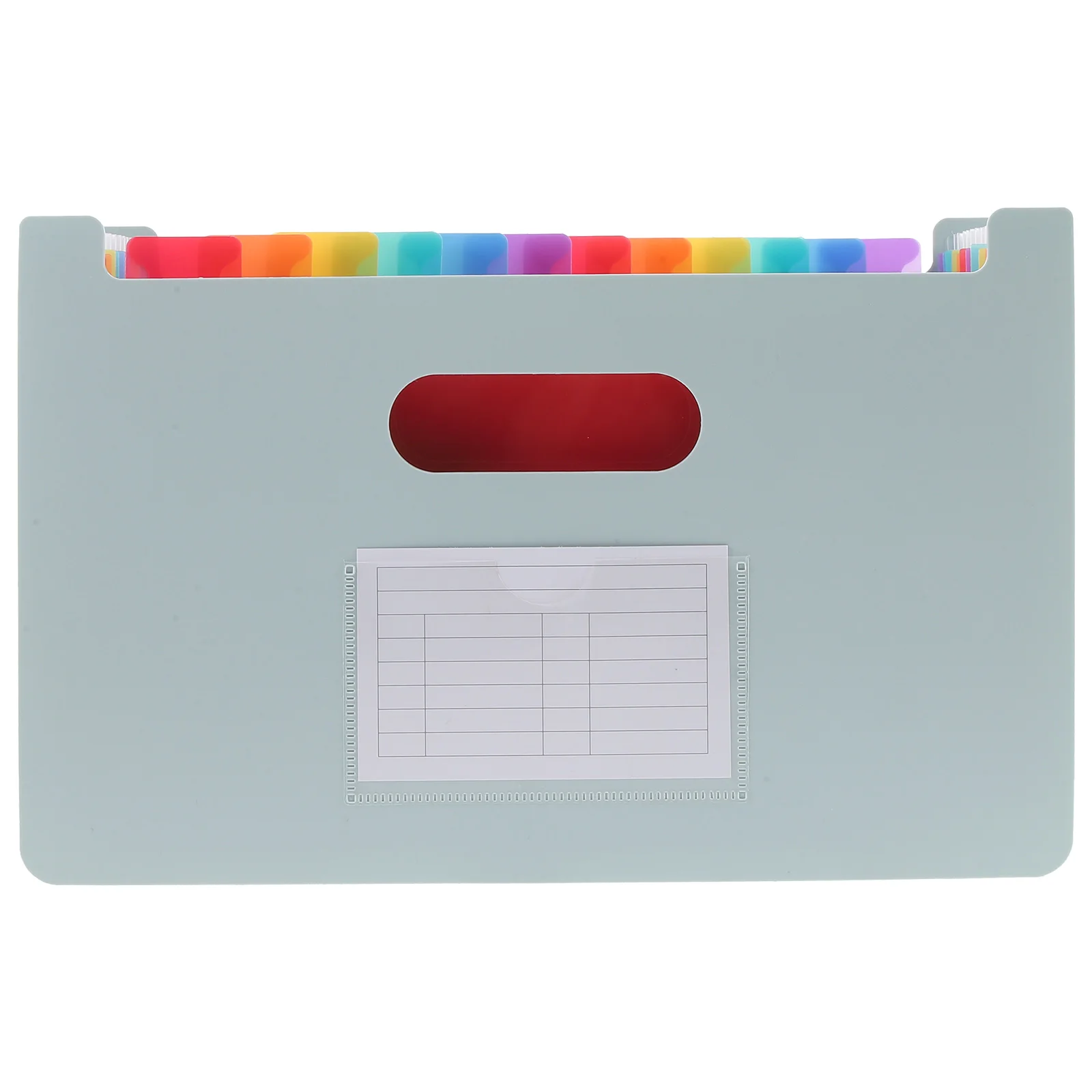 

A5 Invoice Storage Bag Accordion Folder PP Material Document Organizer Receipt Holder Blue Color Long Version Without Cover