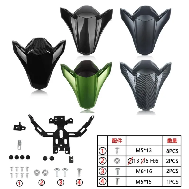 2023 2024 For Kawasaki Z900 2017-2021 Motorcycle Rear Pillion Passenger Seat Cowl Pillion Tail Fairing Back Cover Green Z 900