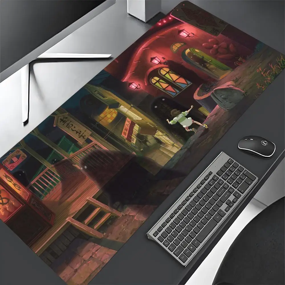 Gaming Abstract Large 800x400mm MouseMat Gamer XXL Mause Teclado Mecânico player Carpet PC DeskAnime S-spirited away Mouse Pad