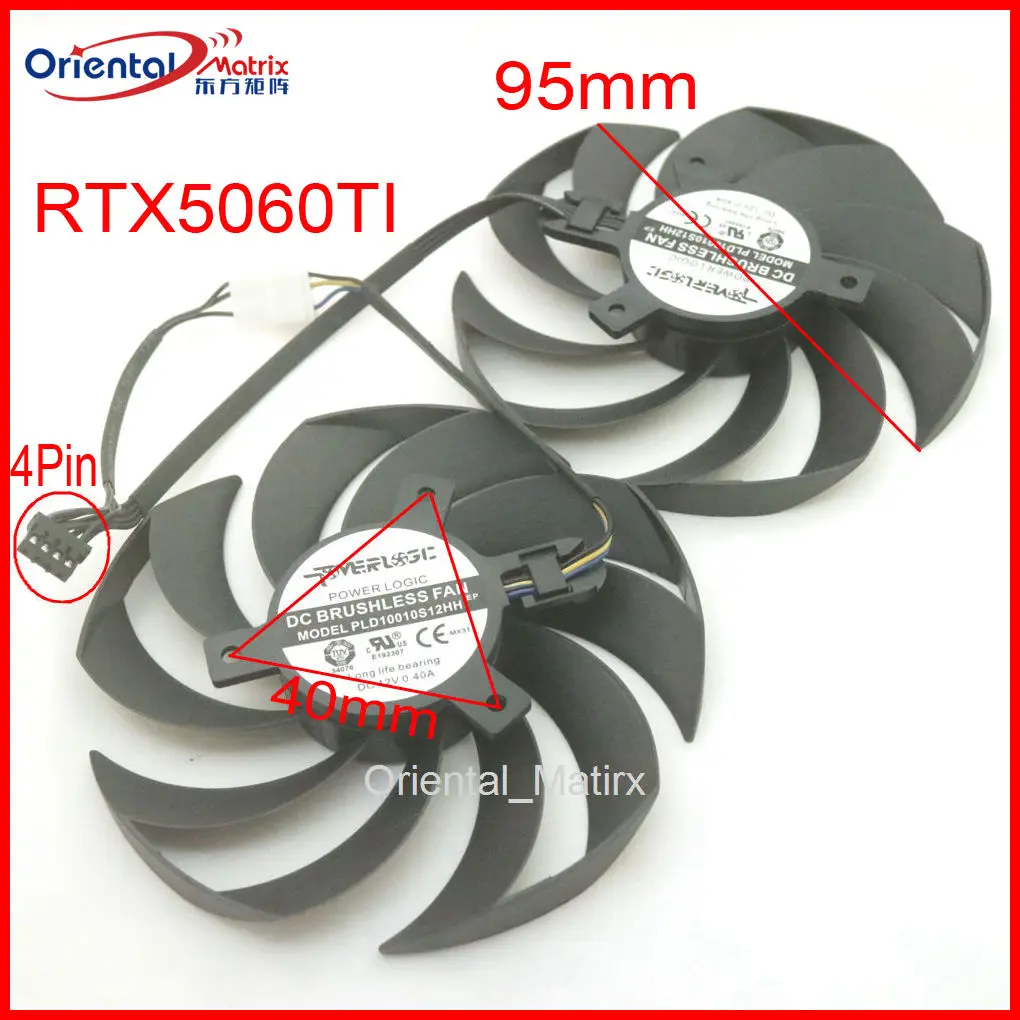 

Free Shipping PLD10010S12HH 95mm 12V 0.40A 4Pin VGA Fan For MSI RTX5060ti VENTUS 2X Video Graphics Card Cooler Cooling Fan