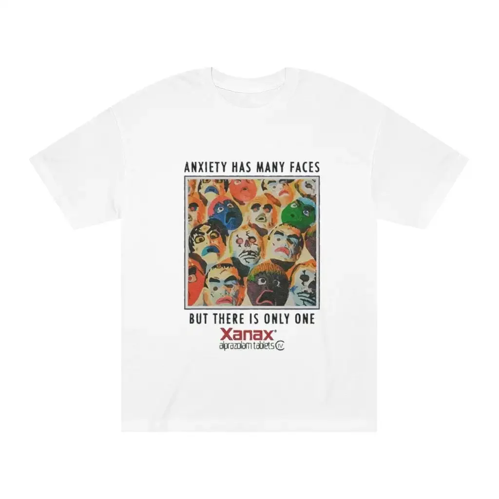 Deadstock Anxiety Has Many Faces but There is Only Oneshirt 90s Rap Vintage Style T Shirt Unisex Classic Tee