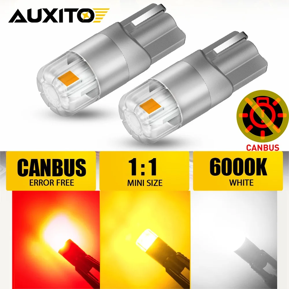 

AUXITO 2 шт. Canbus T10 W5W светодиодный сигнальный фонарь 192 158 168 2825 карта парковочный фонарь боковой габаритный фонарь для VW Toyota Nissan Hyundai