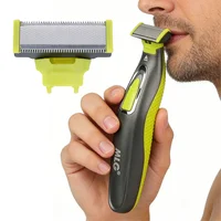 Paquete de 1/2/3/4 cabezales de repuesto para afeitadora eléctrica MLG: lavables, recargables, aptos para recortar barba y cuerpo completo