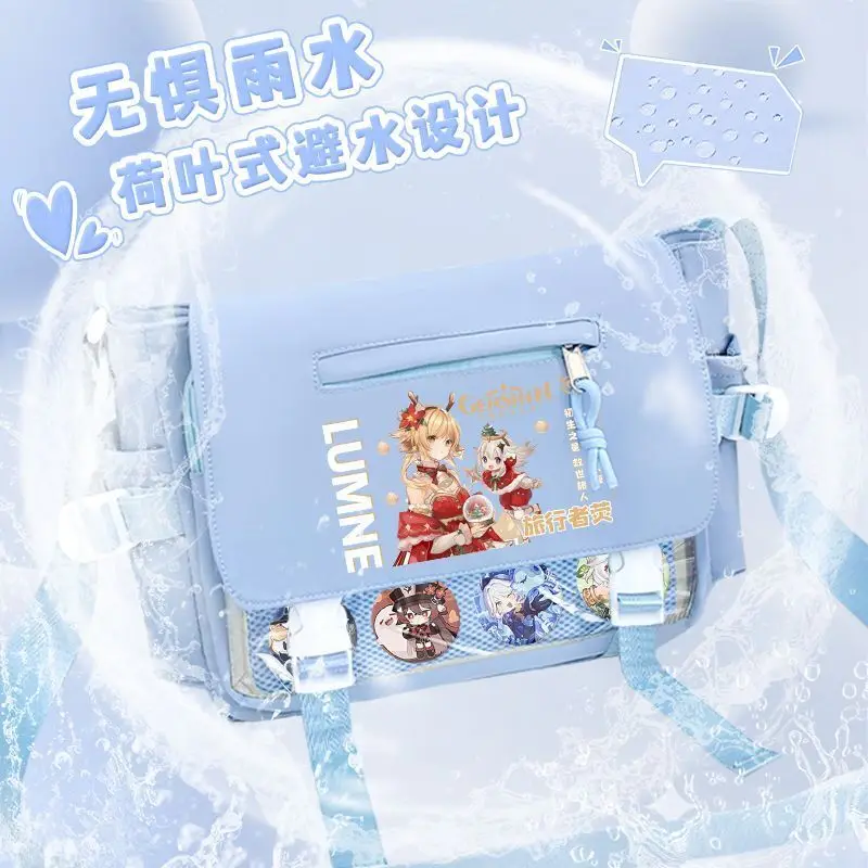 Anime Genshin Impact Ganyu Transparent Shoulder Bag Three To Six Elementary Versatile Middle School Students Lightweight Multi