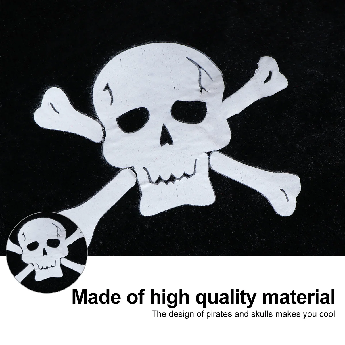 

3pcs Pirate Hat Set Black Halloween Cosplay Accessories Costume Party Props Skull Design Cool Lightweight Unisex