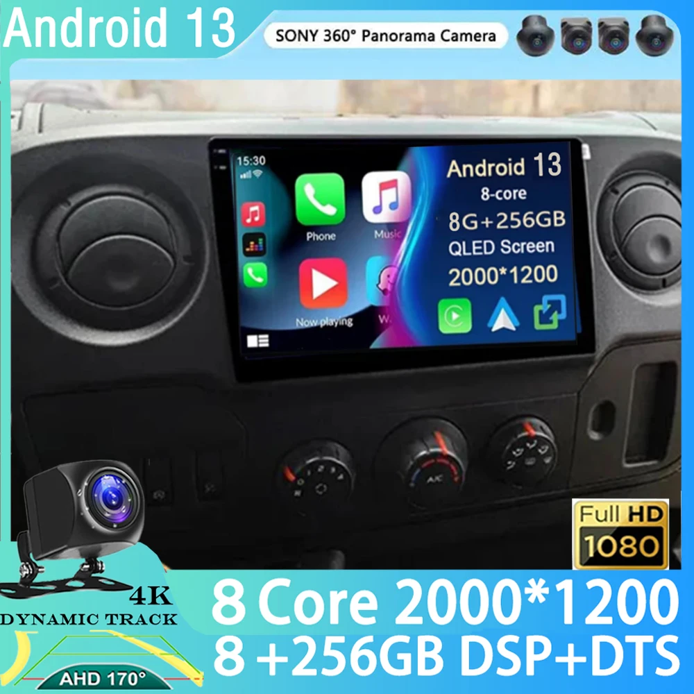 

Android 13 For Renault Master Nissan NV400 Opel Movano 2010 - 2021 Car Radio Multimedia Player Navigation GPS Android Auto Wifi